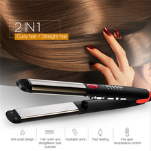 Portable Hair Straightener Ceramic Hair Straightening Iron Flat Iron Straighten and Curling Dual Use Professional Hair Tool 31 2024 - buy cheap