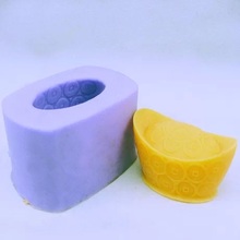 Yuanbao-mini molde de silicone para sabão 3d, fabricação de velas, artesanal, sabão, molde diy 2024 - compre barato