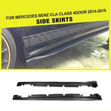 Carbon Fiber Car Side Skirts Extension Lips for Mercedes-Benz W176 A200 A250 A45 2013 - 2018 W117 CLA200 CLA250 CLA260 CLA45 AMG 2024 - buy cheap