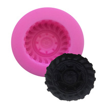 Round Tire shape fondant silicone mold for cake decorating tools 3D Car wheels kitchen Baking soap mold 2024 - buy cheap