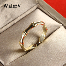 WalerV para hombres y mujeres, joyería Retro personalizada con encanto antiguo, forma de sensación ósea, anillos abiertos, anillo de Color dorado, regalo de dedos 2024 - compra barato