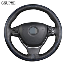 DIY Hand Sewing Soft Car Steering Wheel Covers Genuine Cowhide Leather 38cm Braid With Needles Thread Auto Steering Wheel Cover 2024 - buy cheap