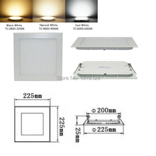 Luminarias Para Sala Dimmable18w Led Recessed Ceiling Light, Square Panel Lights 225mm, Ac85-265v Wholesale Lamp +free Shipping 2024 - buy cheap