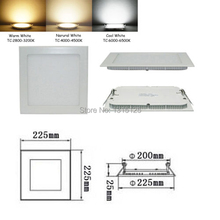 Luminária para sala de luz de teto embutida, 18w, painel quadrado de luzes 225mm, lâmpada embutida por atacado + frete grátis 2024 - compre barato