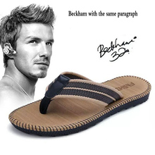 Шлепанцы мужские и женские Beckham, летние пляжные шлепанцы с одним абзацем, мужские сандалии, мужская обувь с зажимом 2024 - купить недорого
