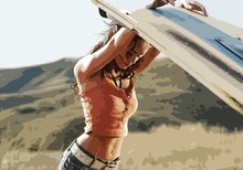 Pintura al óleo de Megan Fox, 100% hecha a mano, 36x24 pulgadas No es un póster ni un estampado 2024 - compra barato