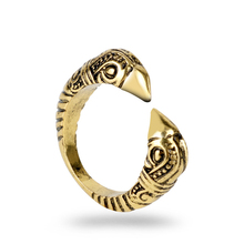 Кольцо в стиле ретро Viking, кольцо с открытым воронком для мужчин, регулируемые кольца в стиле панк с драконом, кольца на палец, Norse Runes, Северный талисман, амулет, украшения в подарок 2024 - купить недорого