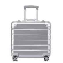 Conto de viagem 18 "segundo estrutura de alumínio cabine de viagem laptop mala de viagem pequena empresário bagagem manual no volante 2024 - compre barato