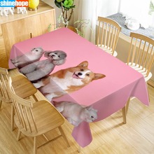 Custom Welsh Corgi Table Cloth Oxford Print Rectangular Waterproof Oilproof Animals Table Cover Wedding Tablecloth 2024 - buy cheap