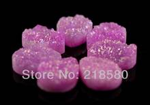 H-DCB29 25pcs Hot Pink  Quartz Teardrop Drusy Druzy Cabochon Beads 13x18mm 2024 - buy cheap