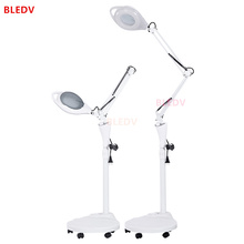 Dimming LED Lamp Magnifying Glass Cold Ligth Operation Floor Shadowless Lamp Magnifier for Beauty Salon Nail Tattoo  Lamp 2024 - buy cheap