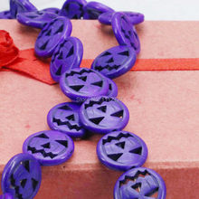 Ornament Purple Turkey Howlite Chalcedony Semi Finished Stones Loose Round Beads DIY 15inch Halloween Gift Prayer 15mm Jewelry 2024 - buy cheap