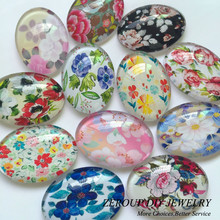30x40mm Handmade Photo Glass Cabochons Mixed Pattern Domed Oval Jewelry Accessories Supplies for Jewelry 10pcs TP-330 2024 - buy cheap