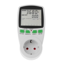 LCD EU Digital Meter Voltage Wattmeter Power Electricity Consumption Analyzer 2024 - buy cheap