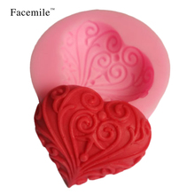 Molde de jabón hecho a mano con forma de corazón 3D, herramientas de decoración de tartas, Fondant, para fiesta de boda, 50-126, regalo 2024 - compra barato