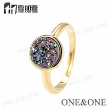Fashion  druzy rings wholesale 8mm Drusy stone Rings 2024 - buy cheap