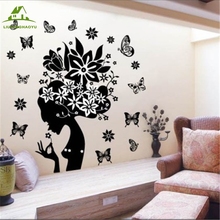 DIY Cartoon butterfly flower vinyl wall stickers home decor adesivo de parede living room bedroom house decoration wallpaper 2024 - buy cheap