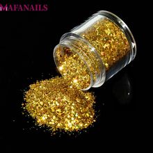 1 Box Holographic Nail Power 10ML Gold Color Hologram Laser Glitters Dust Powder Manicure Nail Art Decorations 12 Colors FMA01 2024 - buy cheap