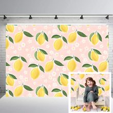 BEIPOTO-fondo fotográfico de limones amarillos con dibujos de flores, estudio fotográfico para niños y niñas, B192 2024 - compra barato