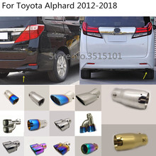 car rear body styling cover muffler pipe outlet dedicate exhaust tip tail For Toyota Alphard 2012 2013 2014 2015 2016 2017 2018 2024 - buy cheap