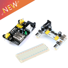 3.3V/5V MB102 Breadboard power module+MB-102 830 points Solderless Prototype Bread board kit +65 Flexible jumper wires 2024 - buy cheap