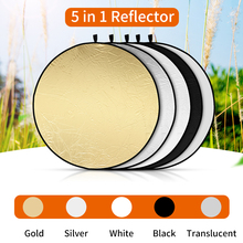 60/80/110cm 5 in 1 Collapsible Light Round Photography White Slivery Reflector for Studio Multi Photo Disc Diffuers acessorio 2024 - buy cheap