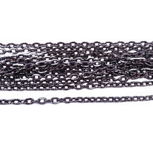 Gun Mmetal 100m 2x3mm 3x4mm Cross Flat Cable Chains Metal Link Chain Findings for Jewelry Making FCC-04 2024 - buy cheap