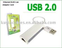 KUYiA Free Shipping +Mini USB 2.0 to Ethernet RJ45 Lan Adapter Card for XP Vista New 2024 - купить недорого