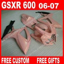 Carenados de plástico ABS para motocicleta, juego de 7 carenados de color rosa y negro para SUZUKI movistar 2006 2007 GSXR 600 750 K6 BACARDI GSXR600 GSXR750 MN93 2024 - compra barato