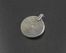 5pcs  Silver Color Round pattern drop Charm Pendants for Jewelry Making DIY Handmade Craft 18x15mm A1466 2024 - buy cheap