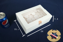 500pcs 24*15.5*7.5cm 6 Grid White/brown Kraft Paper Muffin Box For Candy/food/wedding/jewelry Gift Box Packaging Display Boxes 2024 - buy cheap