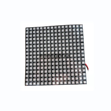 1X High quality 16*16 pixels P10 WS2812B full color led display screen dimension170*170mm with  fiber board plate free shipping 2024 - buy cheap