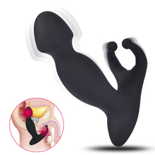 Plugue anal vibrador para homens, plugue anal com 10 modos de vibração, para massagem da próstata, brinquedo sexual retardante para casais 2024 - compre barato