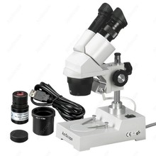 Microscopio estéreo afilado, suministros de AmScope, microscopio estéreo afilado 20X-40X-80X 2024 - compra barato