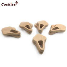 Beech Wooden Ice Cream Natural Handmade Wooden Teether DIY Wood Personalized Pendent Eco-Friendly Safe Baby Teether Toys 2024 - buy cheap