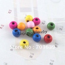 Free Shipping 10mm Mixed Color Wood Beads For DIY Wholesale 500pcs 2024 - buy cheap