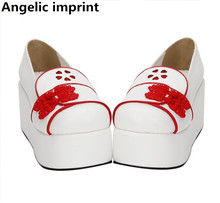 Angelic imprint china style woman mori girl lolita cosplay shoes lady high heels pumps women princess dress party shoes 33-47 2024 - buy cheap