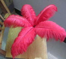 100 pcs 10-12 inches (25-30cm) beautiful high quality red ostrich feathers wedding decoration 2024 - buy cheap