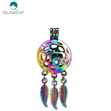 C705 5pcs/lot COLORS Multicolor Dream Catcher elephant leaf Pearl Cage Pendant Pearl Locket Fairytale Party 2024 - buy cheap