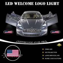 Proyector láser para puerta de coche, luz de bienvenida, logotipo de GOBO, bandera americana de EE. UU., luz fantasma, sombra, charco, emblema, foco LED 2024 - compra barato