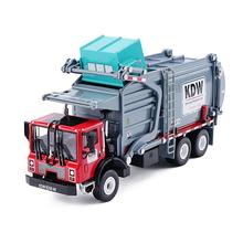 1/24 Fundido em Liga de Transporter Caminhão De Lixo Modelo Educacional Crianças Brinquedo de Presente 2024 - compre barato
