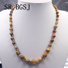 Free Shipping  4-12mm Crazy Lace Agat Onyx Graduated Natural Gems Genuine Stone Beads Adjustable Chokers Necklace 18" 2024 - buy cheap