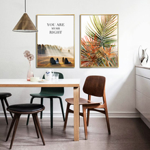 Quadros minimalistas nórdicos artísticos para parede, paisagem, folhas, navio, tela, pôster de sol, decoração de casa, sala de estar 2024 - compre barato
