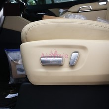 Coche cromo estilo Interior interruptor de ajuste del asiento botón Panel de cubierta para Toyota Alphard VELLFIRE 30 2016-2019 2024 - compra barato