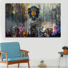 Imagem decorativa world of warcraft, tela de pôster e impressão para parede da sala, decoração de casa 2024 - compre barato