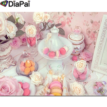 DIAPAI-pintura de diamante 5D DIY "Postre macaron", cuadrados o redondos de imitación bordado de diamantes, estilo punto de cruz 3D, decoración, A22768, 100% 2024 - compra barato