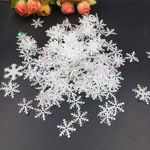 300pcs/lot Christmas Snowflakes Confetti Artificial Snow Xmas Tree Ornaments Decorations for Home Party Wedding Decor 2024 - купить недорого