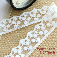 1yard Width: 4cm Ivory color cotton lace Cute flower design embroidered trimming for DIY Garment accessories (ss-5101) 2024 - buy cheap