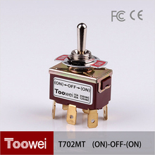 Toowei 6 P (на)-OFF-(ON) двойной сброс тумблер с Быстрое Подключение терминала t702mt 6 контакты 3 шестерни тумблер (на) (ВКЛ) 2024 - купить недорого
