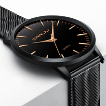 Crrju relógio de pulso masculino ultrafino, relógio de pulso impermeável e resistente a arranhões para homens de marca de luxo para negócios 2024 - compre barato